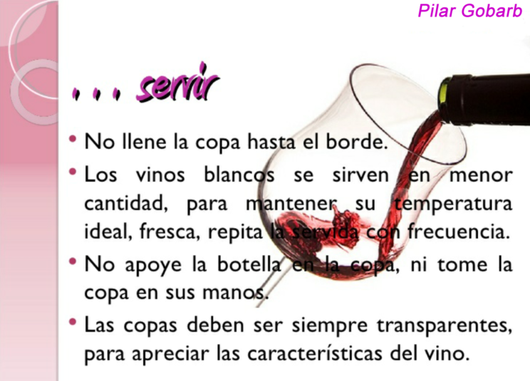 como servir vino