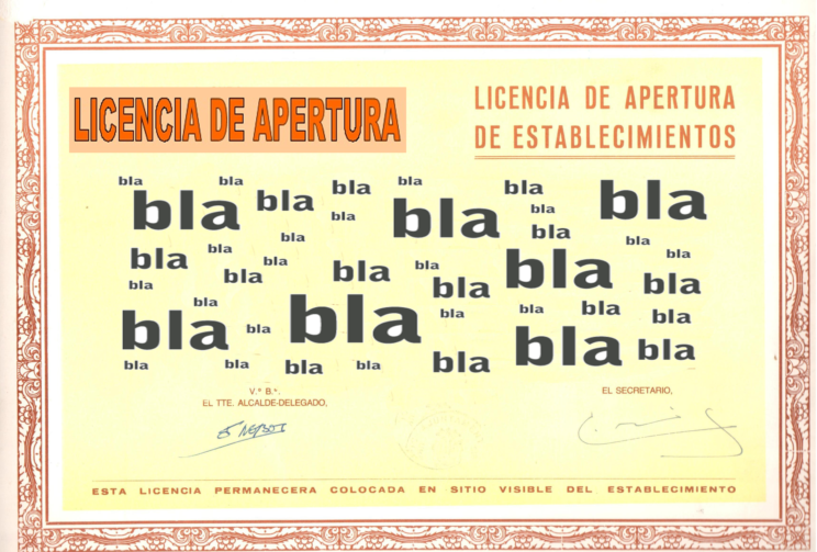 licencia de apertura