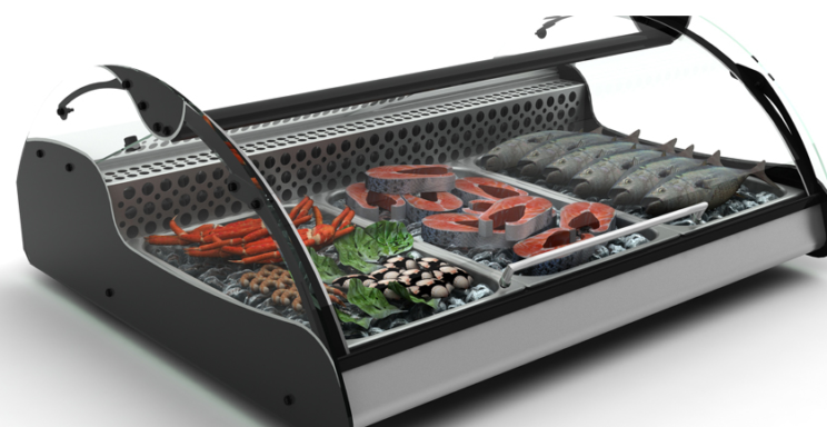 Vitrinas de tapas para marisco