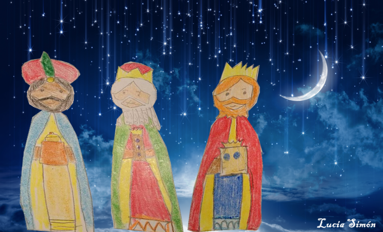 dibujo de los reyes magos
