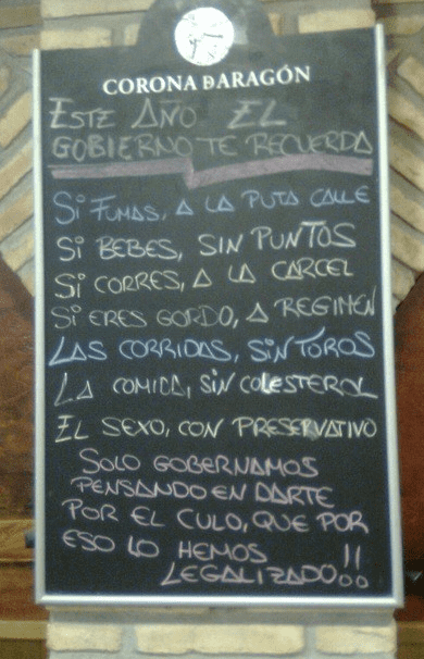 pizarra de hostelería