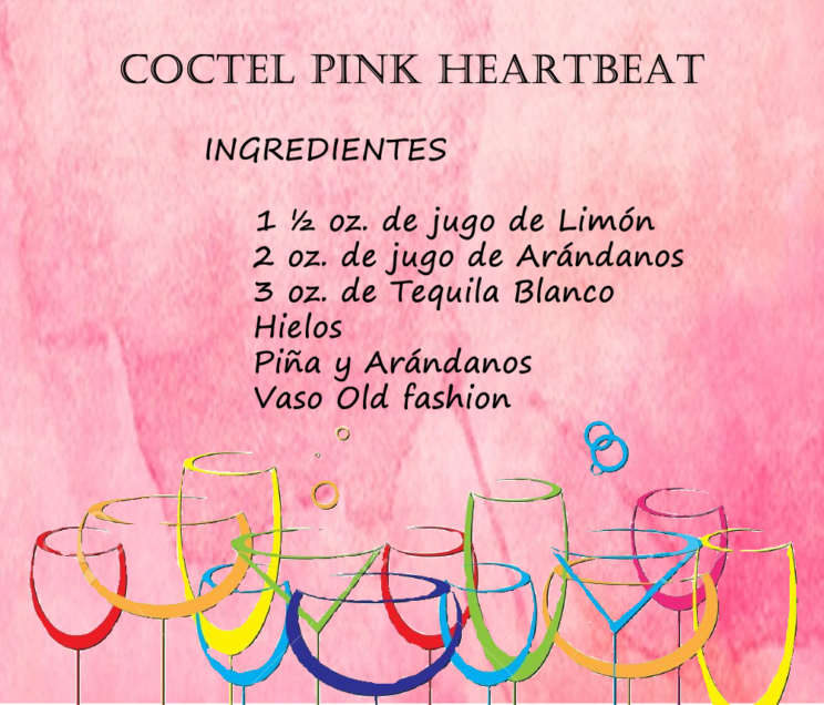 ingredientes del Cóctel Pink HeartBeat