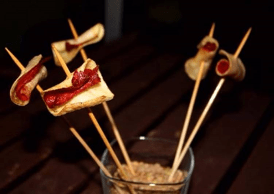 tapas de patata y chorizo