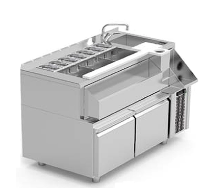 mesa de preparación de cocteles